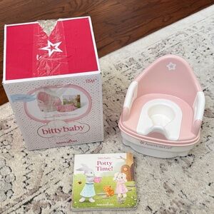 American Girl Bitty Baby Pink and White Potty Set